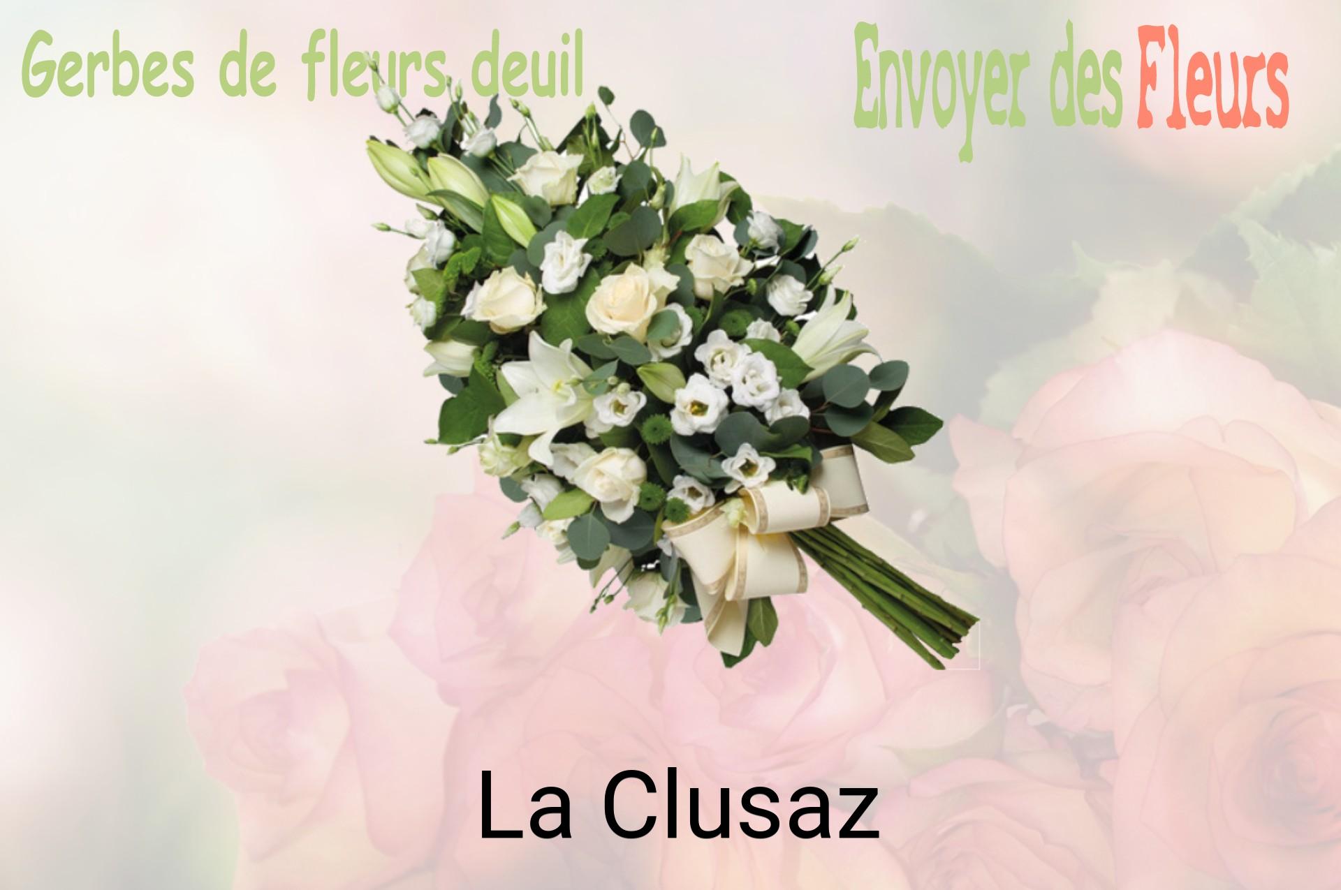 Gerbe de fleurs de deuil livrée à La Clusaz